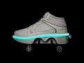 Kick Roller Skate With LED Sneaker Shoes