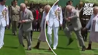 King Charles trips while commemorating world war veterans in Kenya