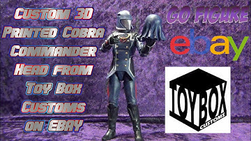 Custom 3D Printed Cobra Commander Head from Toy Box Customs on eBay for GI Joe Classified Series!!!