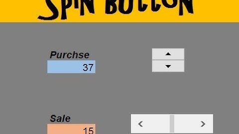 Excel: Use Spin Button for Data Entry