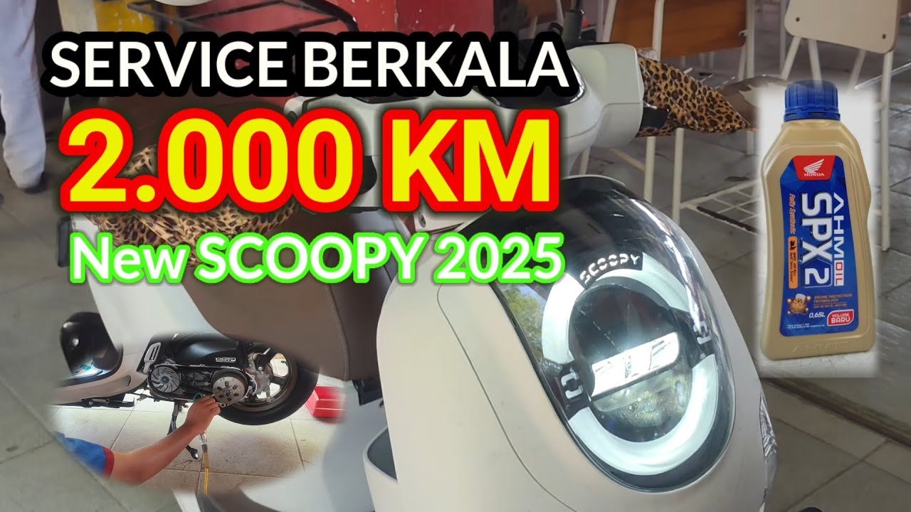 SERVICE 2.000 KM || HONDA NEW SCOOPY 2025