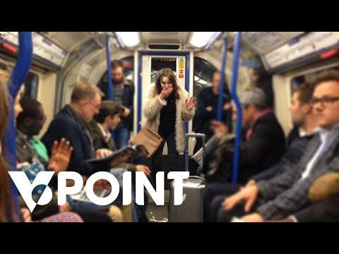 What happens when a woman drops a bag full of tampons on the tube - #JustATampon
