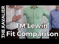 Examen des chemises tm lewin et comparaison des coupes ajustes super ajustes sur mesure