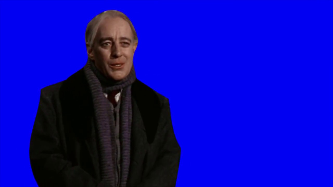 "Such Pretty Windows" - Blue Screen Chroma Key - 9,652 views  23 Mar 2018
"The eyes are the windows of the soul."

A blue screen of the legendary Sir Alec Guinness from The LadyKillers.

We are still working t
