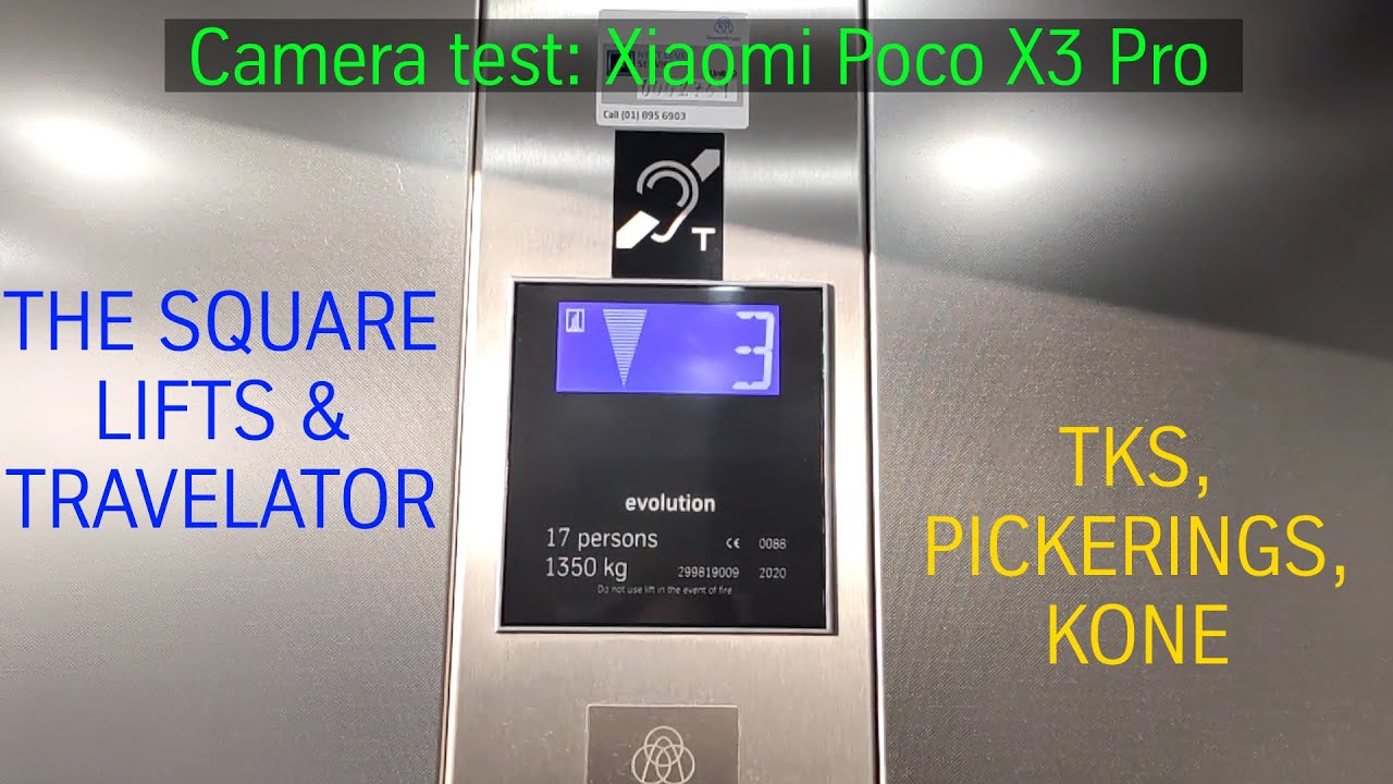 The Square Tallaght's lifts: Glass lifts, car park lifts & new Kone travelator | Poco X3 camera test