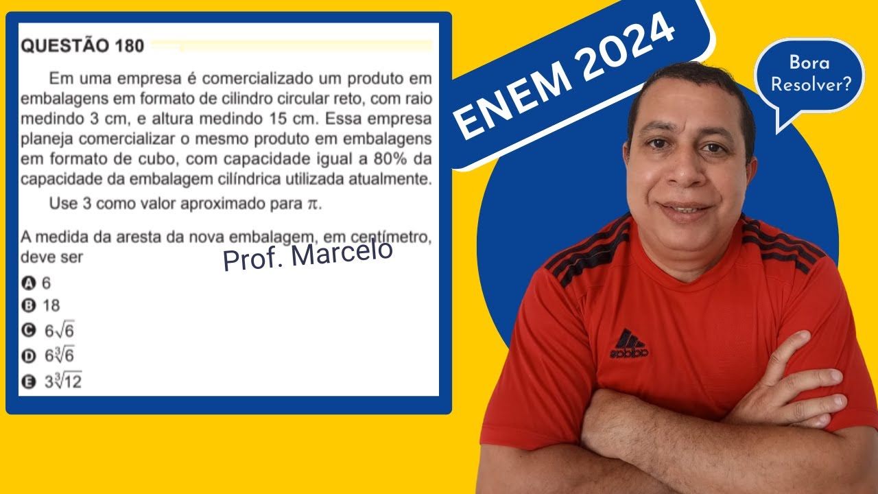 ENEM 2024 - Em uma empresa é comercializado um produto em embalagens em ...