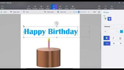 #6: Paint 3D Objects, grouping and 3D text