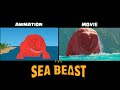 The sea beast    animation vs movie