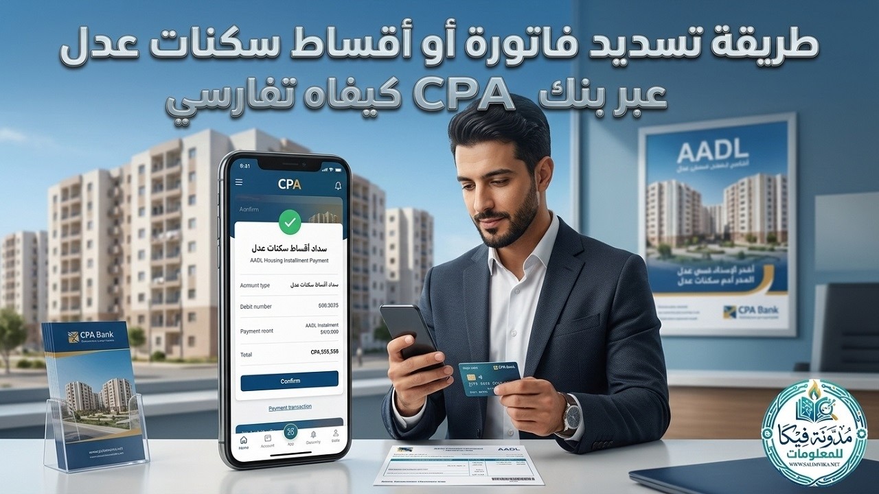 #الجزائر طريقة تسديد فاتورة أو أقساط سكنات عدل عبر بنك CPA كيفاه تفارسي