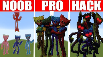 Pixel Art NOOB vs PRO vs HACKER vs GOD, mini huggies   poppy playtime in Minecraft