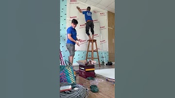 Thi công tấm ốp cho tường đã sơn nước | Tấm pvc vân đá