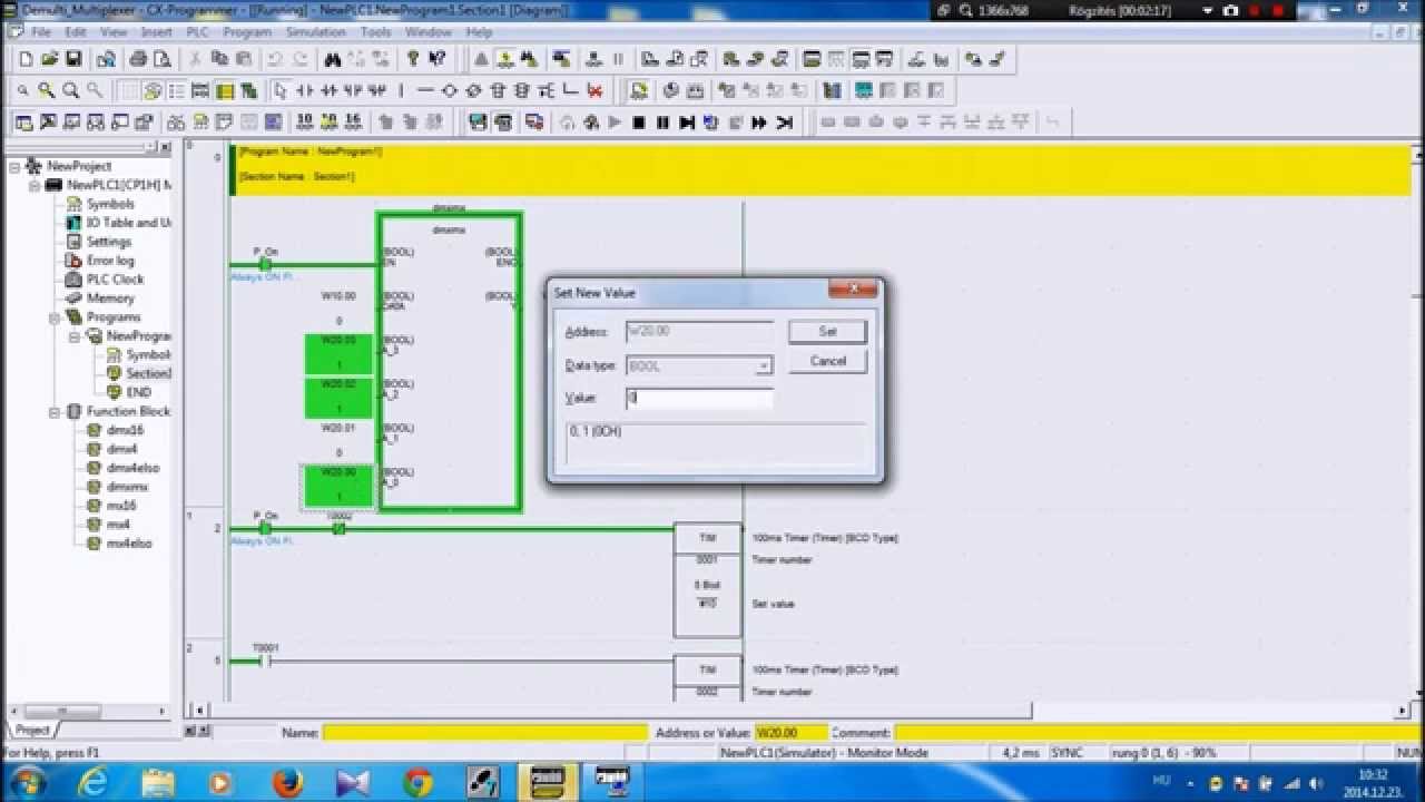 PLC programming with CX programmer OMRON - YouTube