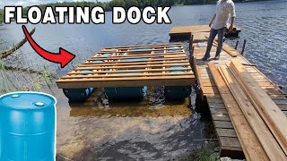 Building a Floating Dock DIY - how to build a dock with Barrels