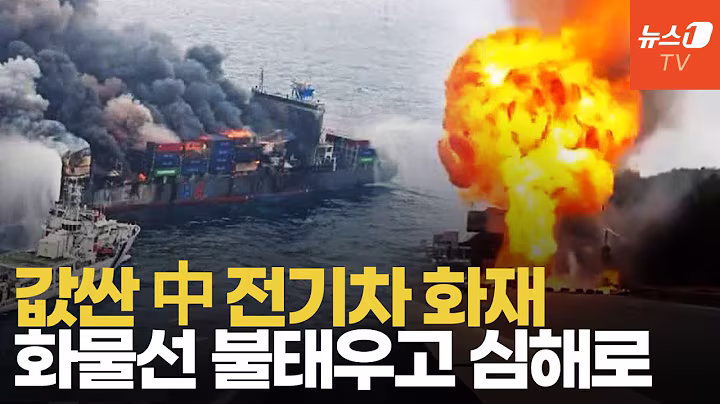 바다 한 가운데서 '펑'…값싼 중국 전기차, 4만 6천톤 화물선 꿀꺽 집어삼켰다