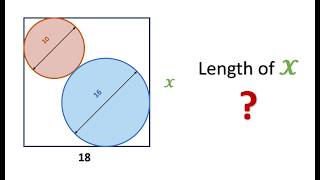 How to Find the Length of X  Two Tangent Circles in a Rectangle ? | Math Olympiad
