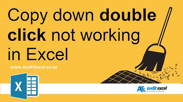 Excel double click copy down not working