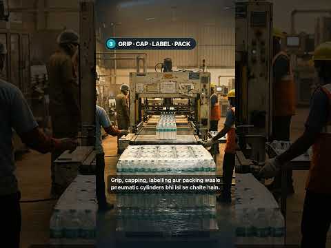 How compressed air runs a PET bottling line