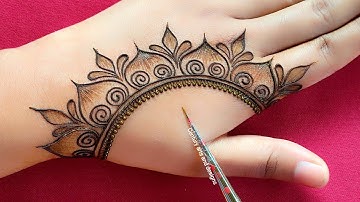 Easy stylish mehndi design for back hand | Latest mehndi design | Simple mehndi | Mehndi | mehandi
