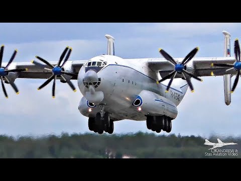 Видео: Ан-22А. Антей как дирижабль. Садится медленно. Взлетает с последней плиты.