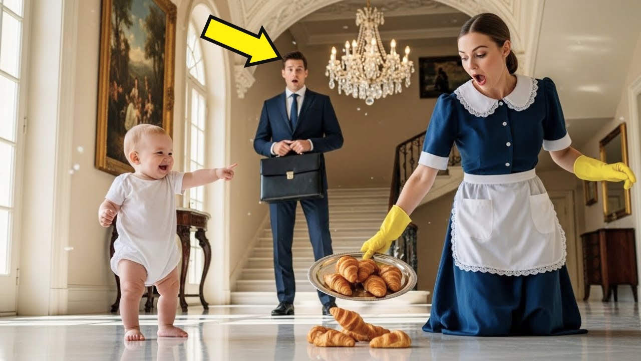 EL BEBÉ DEL MILLONARIO GRITABA CON TODAS LAS NIÑERAS… PERO RÍE AL VER A ESTA EMPLEADA
