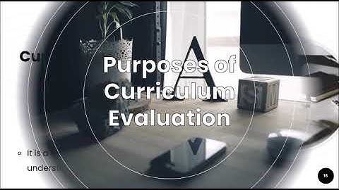 Curriculum Evaluation, definition and purposes