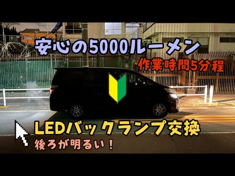 5000ルーメン！爆光LEDバックランプ交換〜20系アルファード＆ヴェル