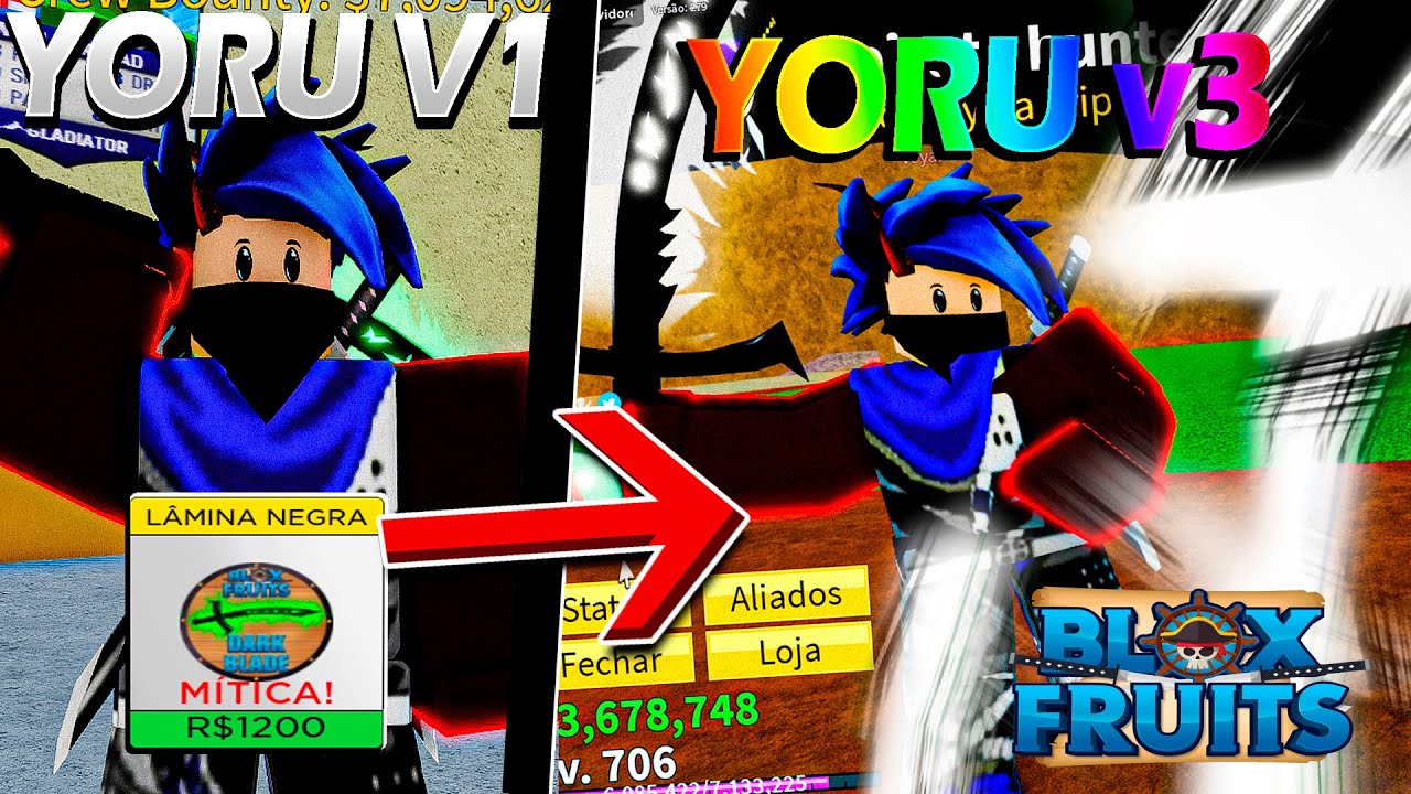 VIREI O MIHAWK EM 24 HORAS NO BLOX FRUITS ATÉ PEGAR A MINI YORU E A YORU  V3! - ROBLOX 