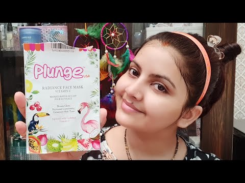 Plunge radiance face mask vitamin c review & demo | sheetmask for summers | RARA |