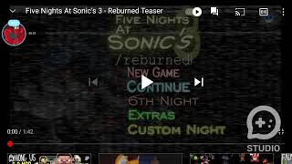 reacting five nights at sonic's 3 reburned teaser