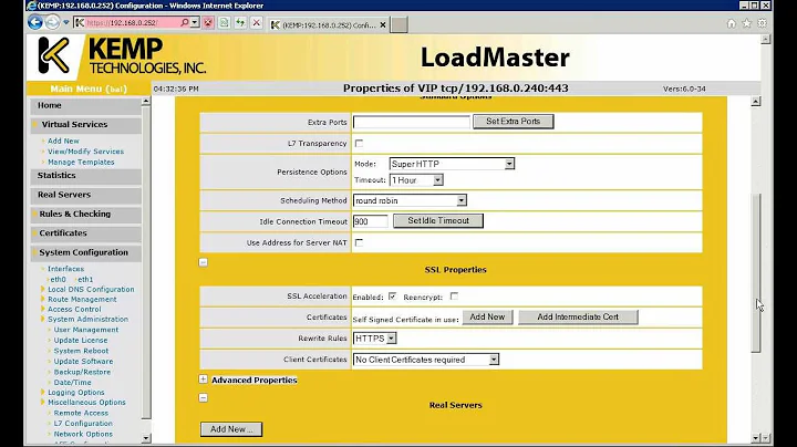 How to Configure a Kemp load balancer for MS Exchange 2010