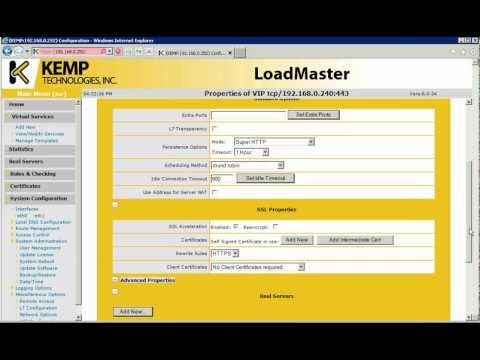 How to Configure a Kemp load balancer for MS Exchange 2010