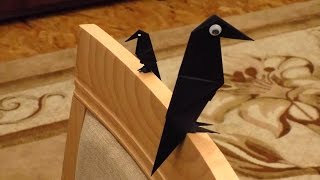 Как сделать ворону из бумаги / Оригами ворона схема / Оригами из бумаги Как сделать ворону из бумаги / Оригами ворона схема / Оригами из бумаги