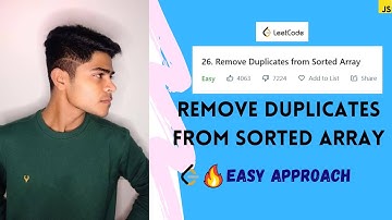 Remove Duplicates from Sorted Array Leetcode, JavaScript Solution