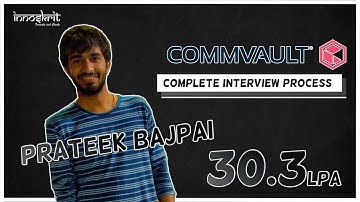 Commvault Interview Experience | 30.3 LPA 🔥 | Prateek Bajpai