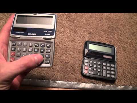 Canon LS-555H vs. Casio SL-100L calculator