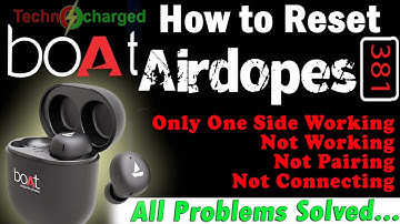 Boat Airdopes 381 not working | one side not working | not connecting | how to reset |@Technocharged