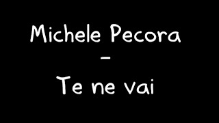 Michele Pecora - Te ne vai TESTO