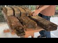 Upcycling old shipwrecked timber  crafting an unique stunning wooden console table