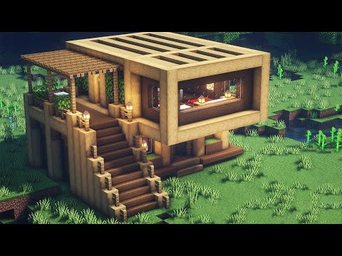 Minecraft Köy Modern Evi Yapımı