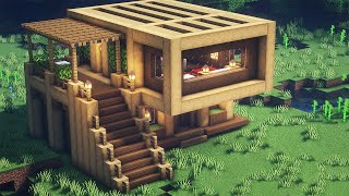 Minecraft Köy Modern Evi Yapımı by Mavi Koltuk 475,114 views 3 years ago 12 minutes, 46 seconds