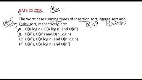 Algorithm PYQ GATE CS 2016
