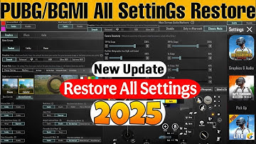 How To Reset BGMI All Settings In 2025 | How To Restore BGMI/PUBG Settings 2025√ BGMI Reset Setting🔥