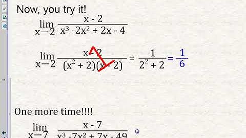 PreCalculus: Evaluating Limits Using Algebraic Techniques