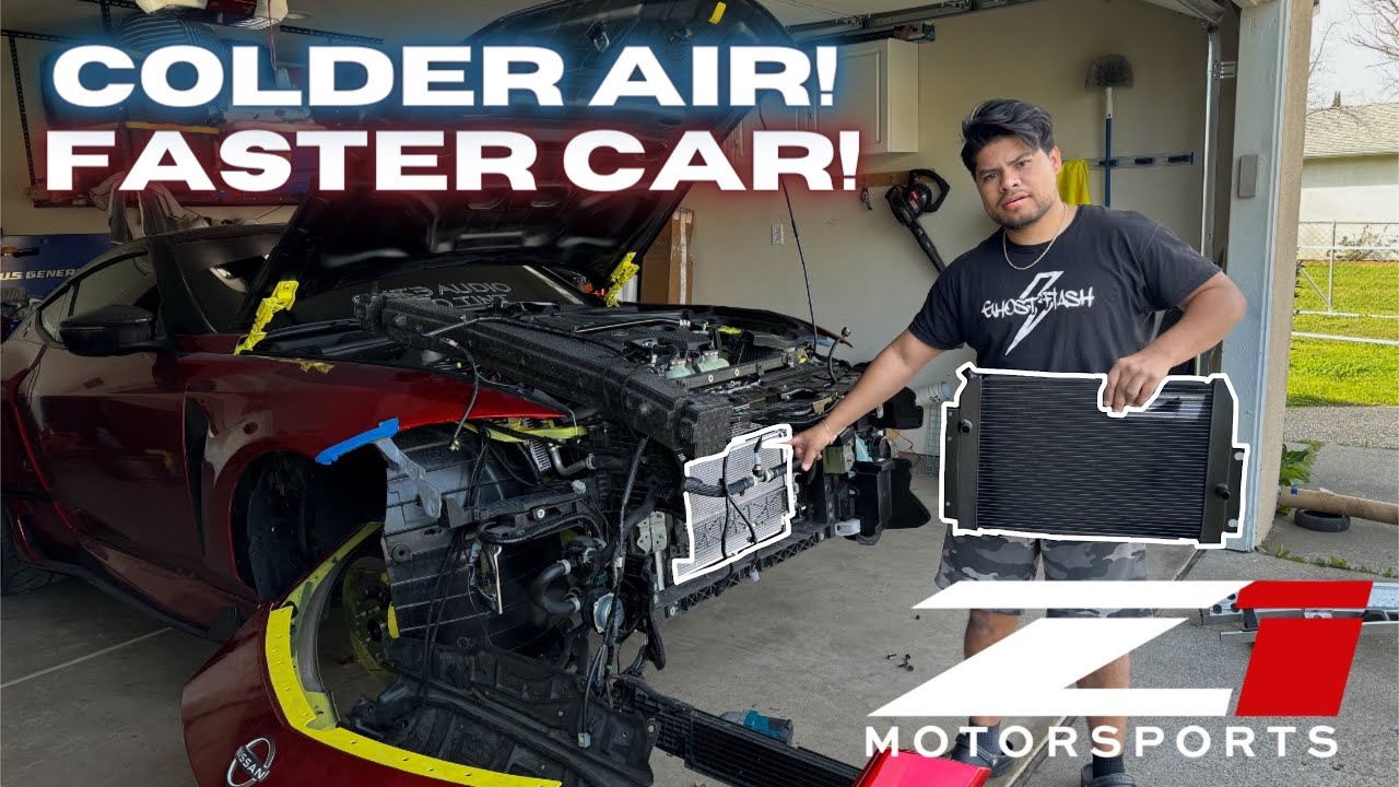How to install NISSAN Z Z1 HEAT EXCHANGER! (COOLER AIR MORE POWER