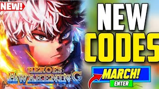 UPDATE✨NEW! ROBLOX Heroes Awakening CODES 2025!! | BE QUICKLY | PART 678