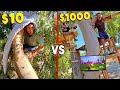 $10 VS $1000 TREE HOUSE! *BUDGET CHALLENGE*