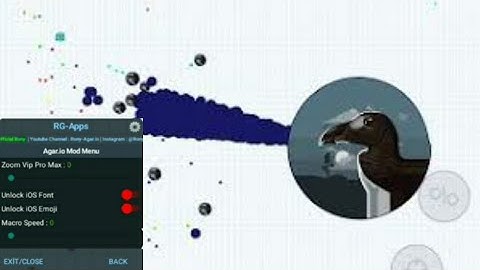 Agar.io New Mod Menü!!! 2.14.3 İos Fonts+x8+Zoom+Macro spead setting(Read Description)