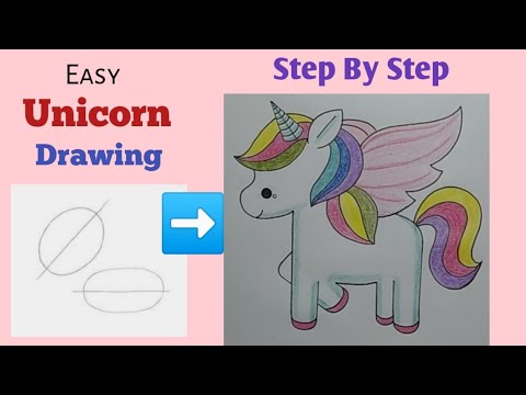 How To Draw Unicorn Step By Step | Easy Unicorn Drawing | Very Easy