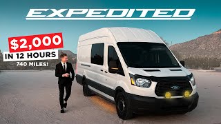 740 MILES for $2,000! 12 Hours of Driving!  Cargo Van / Transit / Sprinter Van  EXPEDITED