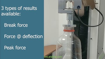 Topload tester on bottles